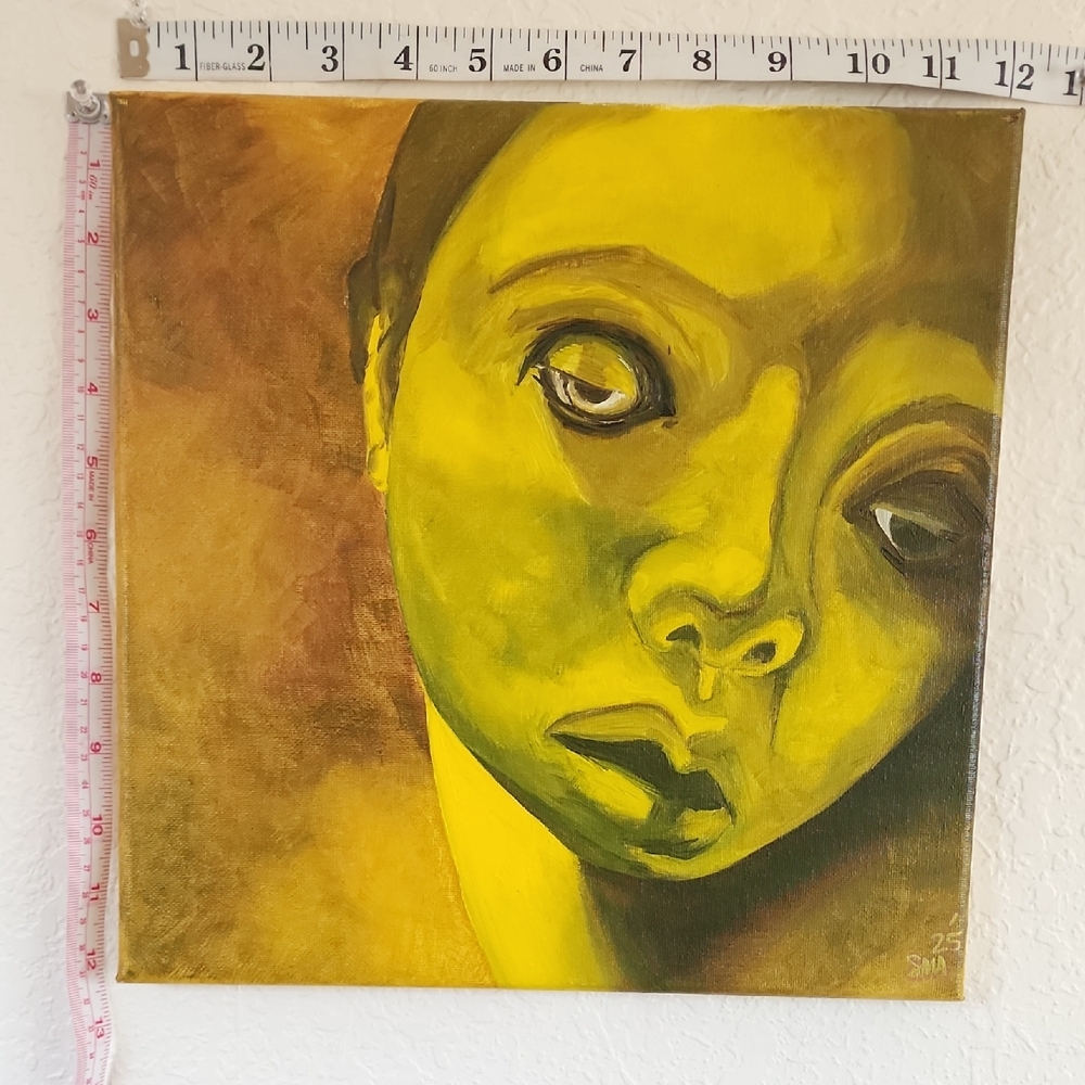 Vibrant Yellow Abstract Original Oil Painting On Canvas